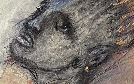 “Pachamama herida” (2026). Técnica mixta s/ papel. Juan Fabre.